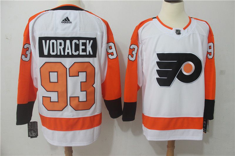 Men Philadelphia Flyers #93 Voracek white Hockey Stitched Adidas NHL Jerseys->more nhl jerseys->NHL Jersey
